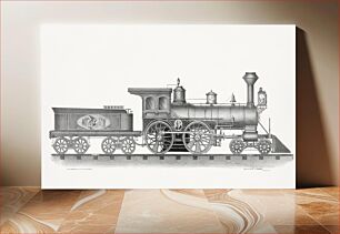 Πίνακας, Railroad engine (1874) by W.J. Morgan & Co