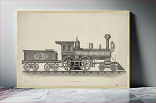 Πίνακας, [Railroad engine] / W.J. Morgan & Co. lith., Cleveland, O. ; designed by A.J. Johnson, Cleveland, O