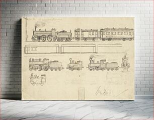 Πίνακας, Railways (child's drawing) by Egon Schiele