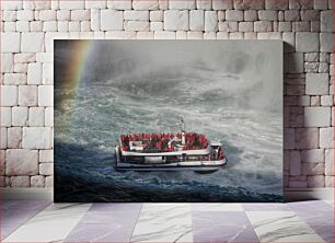 Πίνακας, Rainbow over Tourist Boat Ουράνιο τόξο πάνω από τουριστικό σκάφος