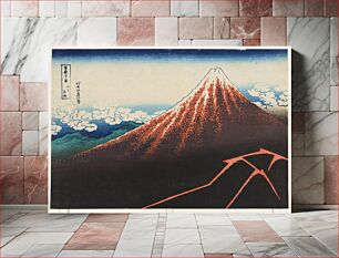 Πίνακας, Rainstorm beneath the Summit (1830–1833) in high resolution by Katsushika Hokusai