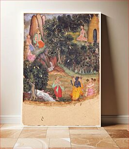 Πίνακας, Rama and Lakshmana Meet Sugriva at Matanga's Hermitage, Folio from a Ramayana (Adventures of Rama)