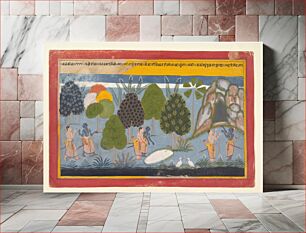 Πίνακας, Rama and Lakshmana Search in Vain for Sita: Illustrated folio from a dispersed Ramayana series, India, Rajasthan, Mewar