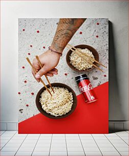 Πίνακας, Ramen Noodles and Coca-Cola Ramen Noodles και Coca-Cola