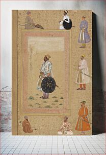 Πίνακας, Rao Chattarsal of Bundi (?) (verso), Calligraphy (recto), Folio from the Late Shah Jahan Album by Balchand and Mir Ali