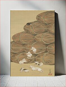 Πίνακας, Rats and Rice Bales by Katsushika Hokusai
