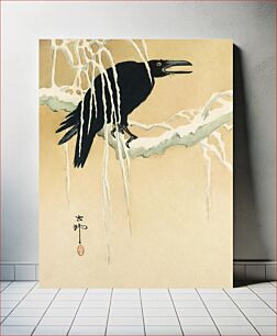 Πίνακας, Raven in winter (1802 - 1890) vintage Ukiyo-e style by Ikeda Koson