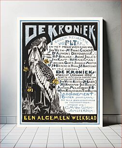 Πίνακας, Reclamekaart voor 'De Kroniek' (1895) by Theo van Hoytema