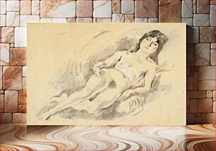 Πίνακας, Reclining Nude by Jules Pascin