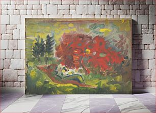 Πίνακας, Reclining nude in a garden by Arnold Peter Weisz Kubínčan