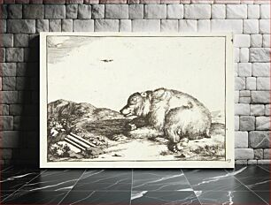 Πίνακας, Recumbent bear, facing left by Marcus de Bye