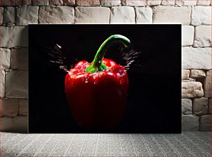 Πίνακας, Red Bell Pepper Splash Πιτσιλιά κόκκινης πιπεριάς