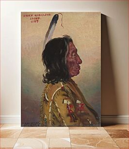Πίνακας, Red Cloud (Makhpiya-luta), Elbridge Ayer Burbank