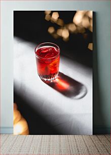 Πίνακας, Red Cocktail Drink Κόκκινο ποτό κοκτέιλ