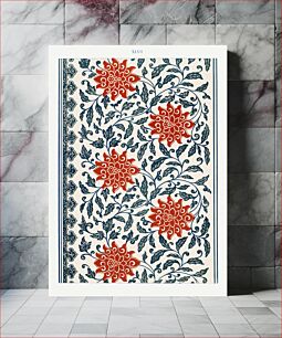 Πίνακας, Red flower pattern, Examples of Chinese Ornament selected from objects in the South Kensington Museum and other collections by Owen Jones