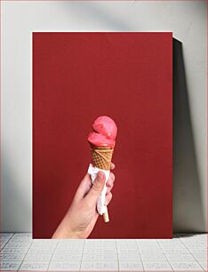 Πίνακας, Red Ice Cream Cone Κόκκινο χωνάκι παγωτού