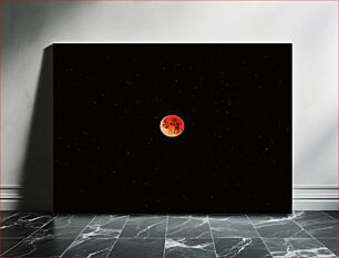 Πίνακας, Red Moon in Starry Night Κόκκινη Σελήνη στην Έναστρη Νύχτα