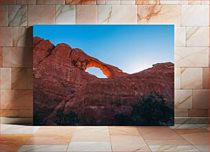 Πίνακας, Red Rock Arch Under Clear Sky Κόκκινη αψίδα βράχου κάτω από τον καθαρό ουρανό