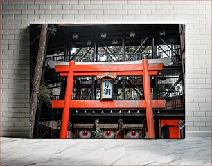 Πίνακας, Red Torii Gate in Urban Setting Red Torii Gate σε αστικό περιβάλλον