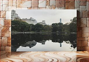 Πίνακας, Reflection of Cityscape and Trees Αντανάκλαση αστικού τοπίου και δέντρων