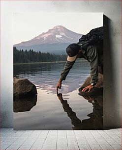Πίνακας, Reflective Moment by the Lake Ανακλαστική στιγμή δίπλα στη λίμνη