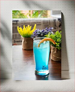 Πίνακας, Refreshing Blue Cocktail Δροσιστικό μπλε κοκτέιλ