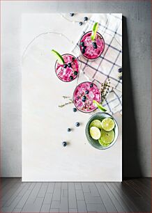 Πίνακας, Refreshing Blueberry-Lime Drinks Δροσιστικά ποτά Blueberry-Lime