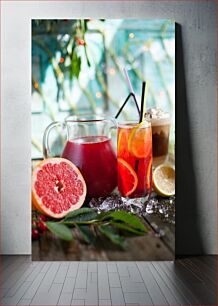 Πίνακας, Refreshing Citrus Beverages Δροσιστικά Ροφήματα Εσπεριδοειδών