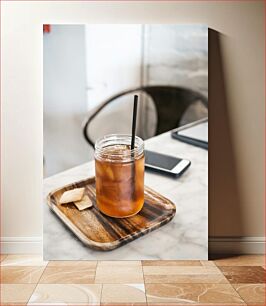Πίνακας, Refreshing Iced Tea on a Table Δροσιστικό παγωμένο τσάι σε ένα τραπέζι