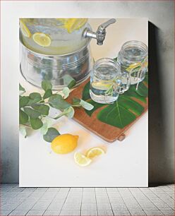 Πίνακας, Refreshing Lemon Water Setup Αναζωογονητικό νερό με λεμόνι
