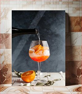 Πίνακας, Refreshing Orange Cocktail Δροσιστικό κοκτέιλ πορτοκαλιού