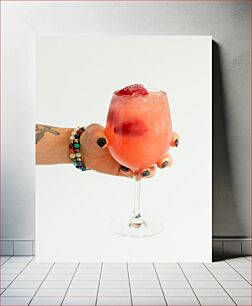 Πίνακας, Refreshing Strawberry Drink Δροσιστικό ρόφημα φράουλας