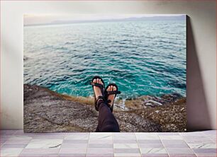 Πίνακας, Relaxing by the Sea Χαλάρωση δίπλα στη θάλασσα