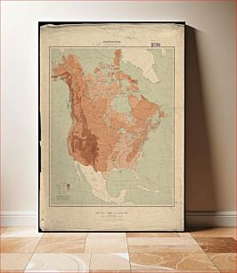 Πίνακας, Relief map of Canada and the United States