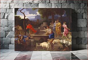 Πίνακας, Religion: OT. Moses at a well meets the seven daughters of Jethro
