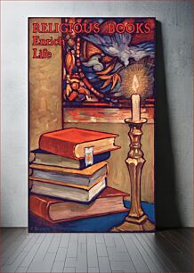 Πίνακας, Religious books enrich life (1920) vintage poster by Clinton Balmer