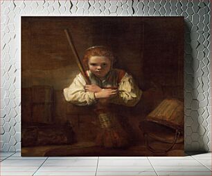 Πίνακας, Rembrandt van Rijn's A Girl with a Broom (probably begun 1646/1648 and completed 1651)
