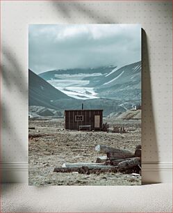 Πίνακας, Remote Cabin in a Mountainous Landscape Απομακρυσμένη καμπίνα σε ορεινό τοπίο