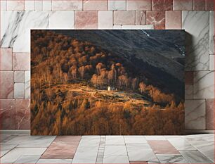 Πίνακας, Remote Cabin in Autumn Forest Απομακρυσμένη καμπίνα στο φθινοπωρινό δάσος