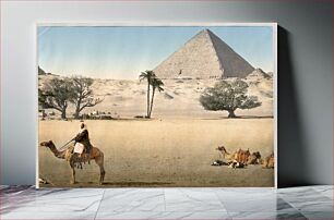 Πίνακας, [Resting Bedouins and the Grand Pyramid, Cairo, Egypt]