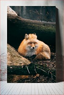 Πίνακας, Resting Fox in the Wild Αναπαυόμενη αλεπού στην άγρια ​​φύση