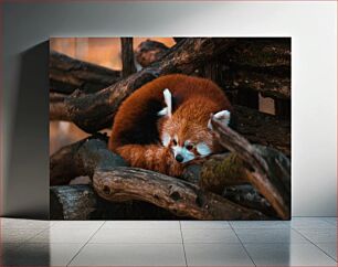 Πίνακας, Resting Red Panda Αναπαύεται Κόκκινο Πάντα