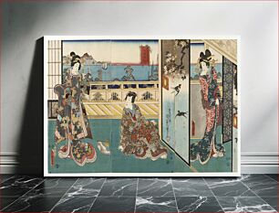 Πίνακας, Returning Sails from Yabase by Utagawa Kunisada II