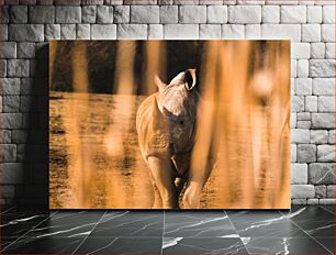 Πίνακας, Rhino in the Wild Ρινόκερος στην άγρια ​​φύση