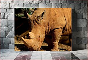 Πίνακας, Rhinoceros in Natural Habitat Ρινόκερος σε φυσικό βιότοπο