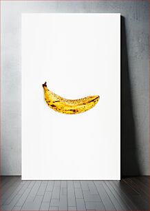 Πίνακας, Ripe Banana on White Background Ώριμη μπανάνα σε λευκό φόντο