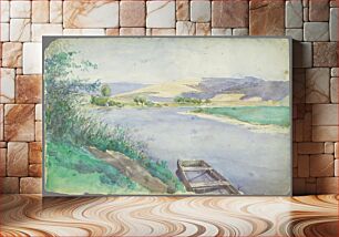 Πίνακας, River in the valley by László Mednyánszky