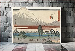 Πίνακας, River landscape at the bottom of mount fuji, Utagawa Hiroshige