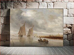 Πίνακας, River Scenery by Salomon Van Ruysdael