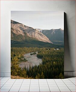 Πίνακας, River Through Mountain Valley River Through Mountain Valley